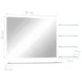 Wandspiegel mit 5 silbernen Regalen 80x60 cm von vidaXL, Spiegel - Ref: Foro24-249445, Preis: 55,22 €, Rabatt: %