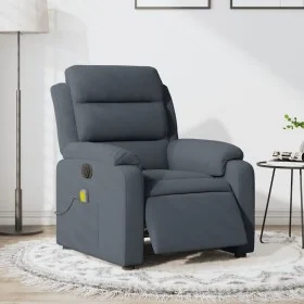 Sillón reclinable de masaje eléctrico terciopelo gris oscuro de , Sillones - Ref: Foro24-3205082, Precio: 291,03 €, Descuento: %