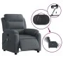 Dark gray velvet electric massage recliner. by , Armchairs - Ref: Foro24-3205082, Price: 289,89 €, Discount: %