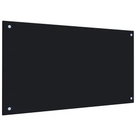 Protección salpicaduras cocina vidrio templado negro 90x50 cm by vidaXL, Kitchen tools and utensils - Ref: Foro24-249488, Pri...
