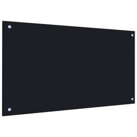 Protección salpicaduras cocina vidrio templado negro 90x50 cm by vidaXL, Kitchen tools and utensils - Ref: Foro24-249488, Pri...