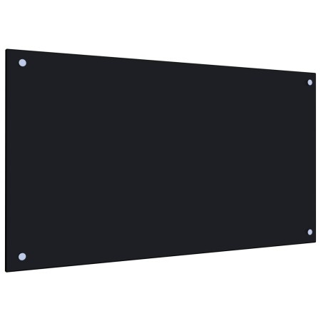 Protección salpicaduras cocina vidrio templado negro 90x50 cm by vidaXL, Kitchen tools and utensils - Ref: Foro24-249488, Pri...