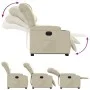Sillón reclinable elevable eléctrico de cuero sintético crema de , Sillones - Ref: Foro24-3206614, Precio: 357,47 €, Descuent...