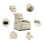 Cream synthetic leather electric reclining lift chair by , Armchairs - Ref: Foro24-3206614, Price: 326,69 €, Discount: %