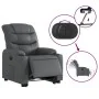 Sillón reclinable elevable eléctrico de cuero sintético gris de , Sillones - Ref: Foro24-3206616, Precio: 344,68 €, Descuento: %