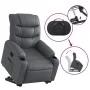 Sillón reclinable elevable eléctrico de cuero sintético gris de , Sillones - Ref: Foro24-3206616, Precio: 344,68 €, Descuento: %