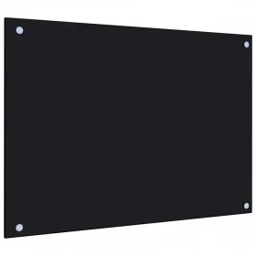 Kitchen splash protection black tempered glass 70x50 cm by vidaXL, Kitchen tools and utensils - Ref: Foro24-249482, Price: 42...