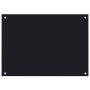 Kitchen splash protection black tempered glass 70x50 cm by vidaXL, Kitchen tools and utensils - Ref: Foro24-249482, Price: 41...