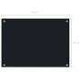 Kitchen splash protection black tempered glass 70x50 cm by vidaXL, Kitchen tools and utensils - Ref: Foro24-249482, Price: 41...