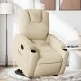Sillón reclinable elevable de tela color crema de , Sillones - Ref: Foro24-3204377, Precio: 282,44 €, Descuento: %