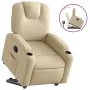 Cremefarbener, anhebbarer Liegesessel aus Stoff von , Sessel - Ref: Foro24-3204377, Preis: 282,60 €, Rabatt: %
