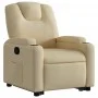 Sillón reclinable elevable de tela color crema de , Sillones - Ref: Foro24-3204377, Precio: 282,44 €, Descuento: %