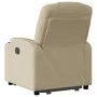 Cremefarbener, anhebbarer Liegesessel aus Stoff von , Sessel - Ref: Foro24-3204377, Preis: 282,60 €, Rabatt: %