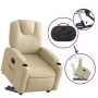 Sillón reclinable elevable de tela color crema de , Sillones - Ref: Foro24-3204377, Precio: 282,44 €, Descuento: %