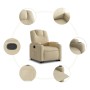 Cremefarbener, anhebbarer Liegesessel aus Stoff von , Sessel - Ref: Foro24-3204377, Preis: 268,43 €, Rabatt: %