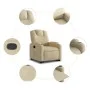 Sillón reclinable elevable de tela color crema de , Sillones - Ref: Foro24-3204377, Precio: 282,44 €, Descuento: %