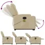 Silla de masaje reclinable de pie de tela color crema de , Sillones - Ref: Foro24-3204389, Precio: 311,58 €, Descuento: %