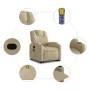 Silla de masaje reclinable de pie de tela color crema de , Sillones - Ref: Foro24-3204389, Precio: 311,58 €, Descuento: %