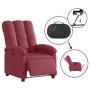 Sillón reclinable eléctrico tela rojo tinto de , Sillones - Ref: Foro24-3204071, Precio: 255,33 €, Descuento: %