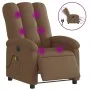 Sillón reclinable de masaje eléctrico tela marrón de , Sillones - Ref: Foro24-3204084, Precio: 272,59 €, Descuento: %