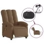 Sillón reclinable de masaje eléctrico tela marrón de , Sillones - Ref: Foro24-3204084, Precio: 272,59 €, Descuento: %