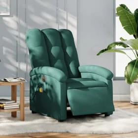 Sillón reclinable de masaje eléctrico tela verde oscuro de , Sillones - Ref: Foro24-3204086, Precio: 261,53 €, Descuento: %