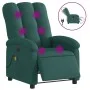 Sillón reclinable de masaje eléctrico tela verde oscuro de , Sillones - Ref: Foro24-3204086, Precio: 261,49 €, Descuento: %