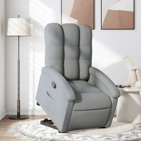 Sillón reclinable elevable de tela gris claro de , Sillones - Ref: Foro24-3204092, Precio: 271,98 €, Descuento: %