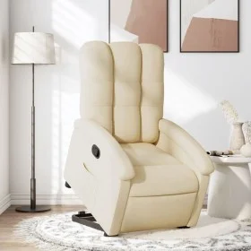 Cream-colored fabric reclining and lift chair by , Armchairs - Ref: Foro24-3204101, Price: 275,38 €, Discount: %