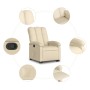 Cream-colored fabric reclining and lift chair by , Armchairs - Ref: Foro24-3204101, Price: 258,93 €, Discount: %