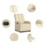 Cream-colored fabric reclining and lift chair by , Armchairs - Ref: Foro24-3204101, Price: 275,38 €, Discount: %