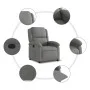 Sillón reclinable eléctrico de tela gris oscuro de , Sillones - Ref: Foro24-3204141, Precio: 274,74 €, Descuento: %