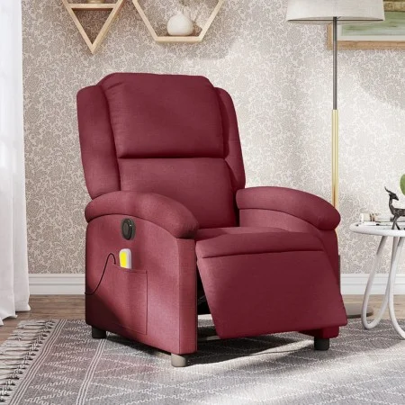 Elektrischer Liegemassagesessel aus rotem rotem Stoff von , Sessel - Ref: Foro24-3204155, Preis: 257,83 €, Rabatt: %
