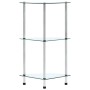 Estantería 3 niveles cristal templado transparente 30x30x67 cm de vidaXL, Librerías y estanterías - Ref: Foro24-249514, Preci...