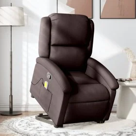 Silla de masaje reclinable de pie de tela marrón oscuro de , Sillones - Ref: Foro24-3204181, Precio: 290,73 €, Descuento: %