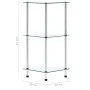 3-tier transparent tempered glass shelf 30x30x67 cm by vidaXL, Bookcases and shelves - Ref: Foro24-249514, Price: 33,69 €, Di...