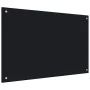 Protección salpicaduras cocina vidrio templado negro 90x60 cm de vidaXL, Herramientas y utensilios de cocina - Ref: Foro24-24...