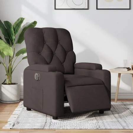 Dark brown electric reclining armchair in fabric. by , Armchairs - Ref: Foro24-3204691, Price: 245,38 €, Discount: %
