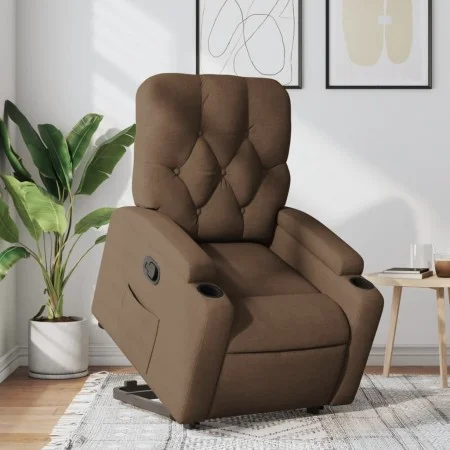 Brown Fabric Liftable Recliner by , Armchairs - Ref: Foro24-3204714, Price: 293,68 €, Discount: %