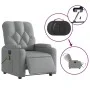 Sillón reclinable de masaje eléctrico tela gris claro de , Sillones - Ref: Foro24-3204698, Precio: 309,92 €, Descuento: %