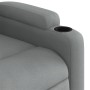 Sillón reclinable de masaje eléctrico tela gris claro