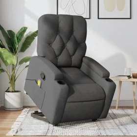 Dark gray fabric reclining massage chair by , Armchairs - Ref: Foro24-3204723, Price: 349,61 €, Discount: %