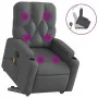 Dark gray fabric reclining massage chair by , Armchairs - Ref: Foro24-3204723, Price: 351,83 €, Discount: %