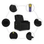 Sillón reclinable de masaje elevable tela negro de , Sillones - Ref: Foro24-3204382, Precio: 318,90 €, Descuento: %