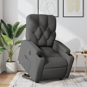 Sillón eléctrico reclinable elevable de tela gris oscuro de , Sillones - Ref: Foro24-3204735, Precio: 326,07 €, Descuento: %