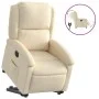Electric reclining and lifting armchair in cream-colored fabric by , Armchairs - Ref: Foro24-3204197, Price: 329,74 €, Discou...