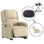 Electric reclining and lifting armchair in cream-colored fabric by , Armchairs - Ref: Foro24-3204197, Price: 329,74 €, Discou...