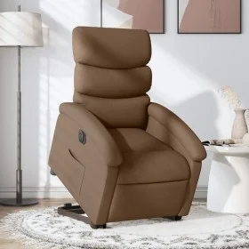 Sillón eléctrico reclinable elevable de tela marrón de , Sillones - Ref: Foro24-3204006, Precio: 323,45 €, Descuento: %