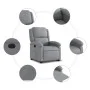 Sillón eléctrico reclinable elevable de tela gris claro de , Sillones - Ref: Foro24-3204188, Precio: 361,09 €, Descuento: %