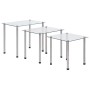 Stackable tables 3 units transparent tempered glass by vidaXL, Side tables - Ref: Foro24-249528, Price: 47,29 €, Discount: %